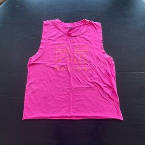 P.E Nation Pink Glo Logo Tank Medium